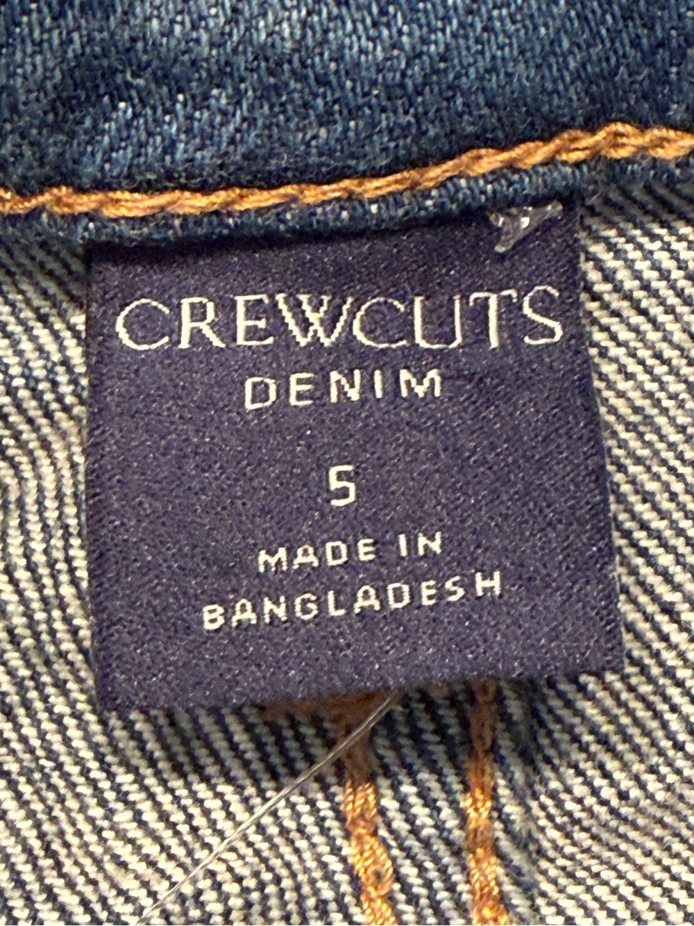 Crew Cuts by J.Crew Girls' Cuffed Denim Shorts in Poppy Wash Cotton Blend Sz 5 - Picture 4 of 6
